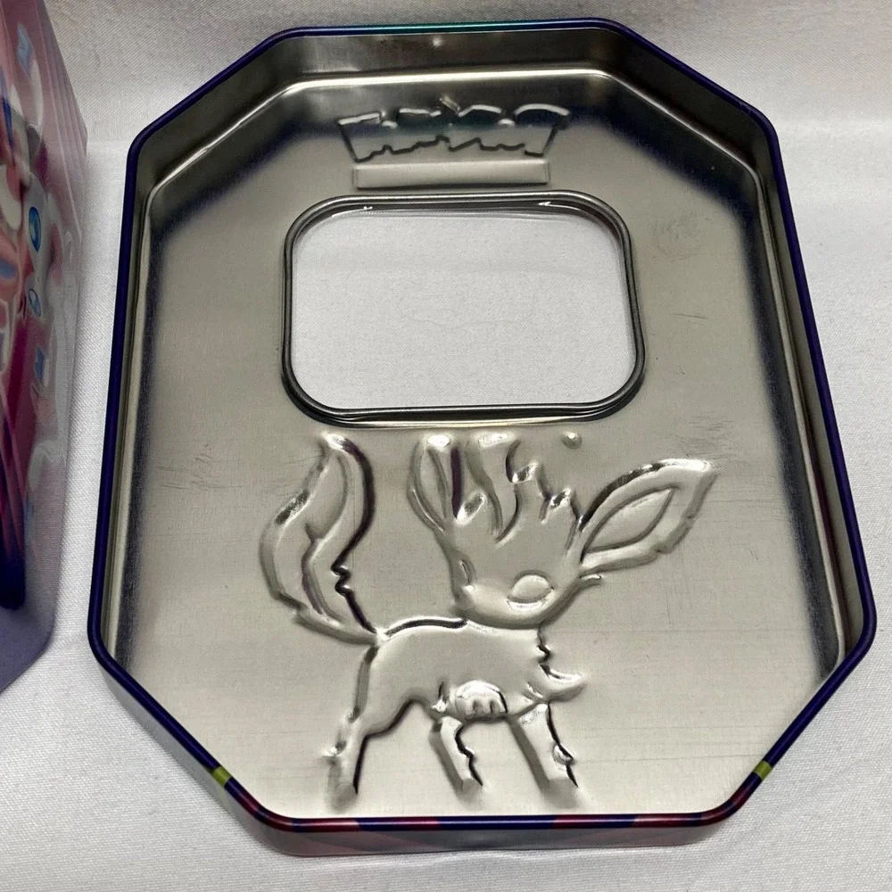 Pokémon TCG Tin 2018 Leafeon Glaceon Enpty Collector Card Case Only No Cards EUC